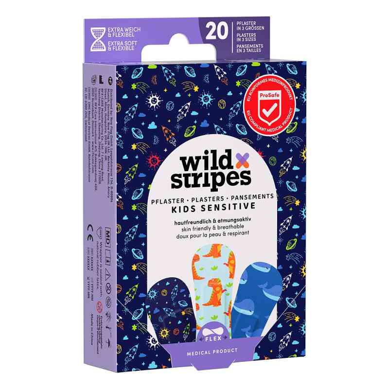 Wild Stripes Kids Sensitive Space Int Pflaster 20 stk von New Flag GmbH PZN 19175771