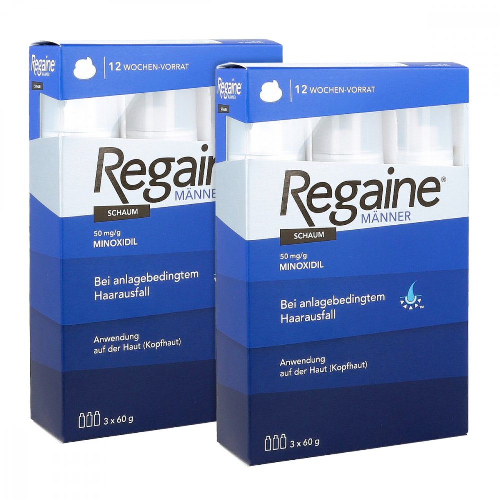 REGAINE® Männer Schaum gegen Haarausfall 5% Minoxidil 2x180 ml
