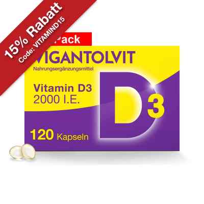 Vigantolvit 2000 i.E. Vitamin D3 Weichkapseln 120 stk von WICK Pharma - Zweigniederlassung der Procter & Gam PZN 12423869