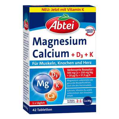 Abtei Magnesium Calcium+d+k Tabletten 42 stk von Perrigo Deutschland GmbH PZN 17261199