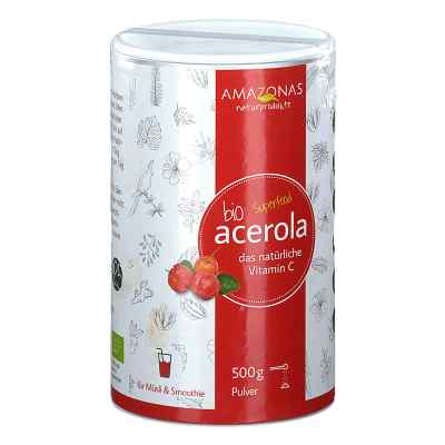 Acerola 100% Bio Pur nat.Vit.C Pulver 500 g von AMAZONAS Naturprodukte Handels G PZN 06632592