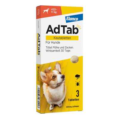 AdTab Hund 5,5 - 11 kg Kautablette gegen Zecken und Flöhe
