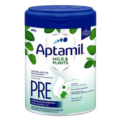 Aptamil Milk & Plants Anfangsnahrung Pre von Geburt an 800 g von Danone Deutschland GmbH PZN 18067499