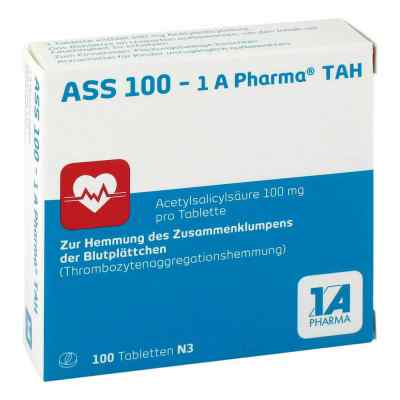 ASS 100-1A Pharma TAH 100 stk von 1 A Pharma GmbH PZN 06312077