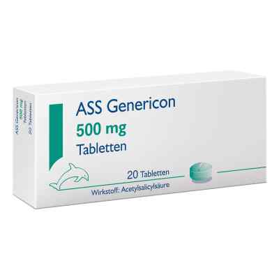 ASS Genericon 500 mg Tabletten 20 stk von GENERICON PHARMA GES.M.B.H.      PZN 08200478