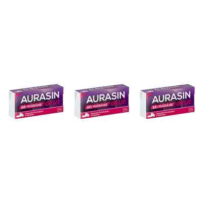 Aurasin akut 2,5 mg Tabletten bei Migräne 3x2 stk von  PZN 08103401