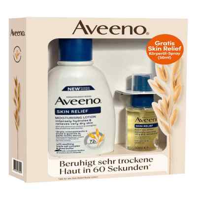 Aveeno Skin Relief Bodylotion 300ml + gratis Öl 50ml Giftset