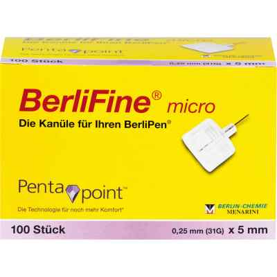 Berlifine micro Kanülen 0,25x5 mm 100 stk von BERLIN-CHEMIE AG PZN 07108723
