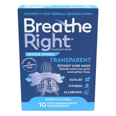 Besser Atmen Breathe Right Nasenpfl.normal Transp.
