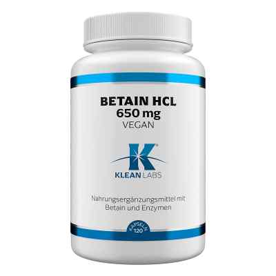 Betain Hcl Vegan Klean Labs Kapseln 120 stk von Supplementa GmbH PZN 19809603