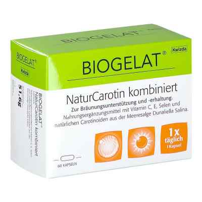 BIOGELAT® NaturCarotin kombiniert Kapseln 60 stk von KWIZDA PHARMA GMBH    PZN 08200167