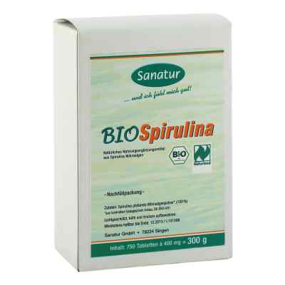 Biospirulina Mikroalgen 400 mg Tabletten Nachfüllpackung 750 stk von SANATUR GmbH PZN 03429689