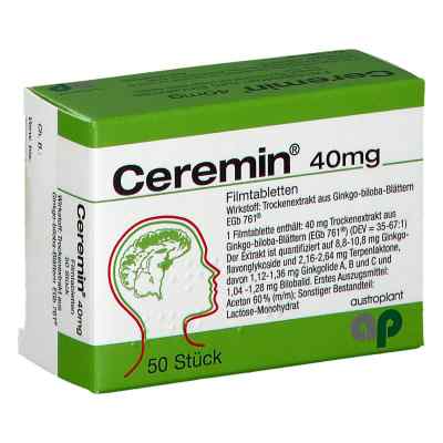 Ceremin 40 mg Filmtabletten 50 stk von SCHWABE AUSTRIA GMBH     PZN 08200485