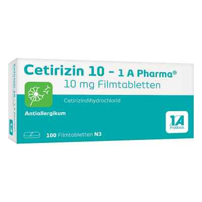 Cetirizin 10-1A Pharma 100 stk von 1 A Pharma GmbH PZN 03823707