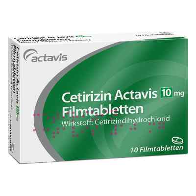 Cetirizin Actavis 10 mg Filmtabletten 10 stk von RATIOPHARM ARZNEIMITTEL VERTRIEB PZN 08201387