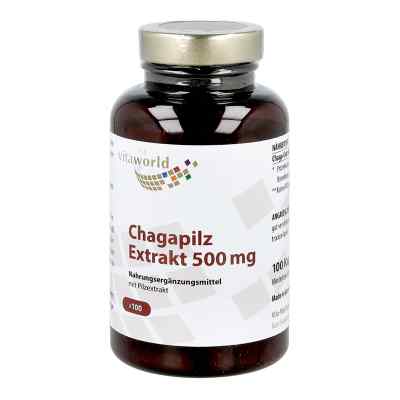 Chaga Pilz Extrakt 500 mg Kapseln 100 stk von Vita World GmbH PZN 10997974