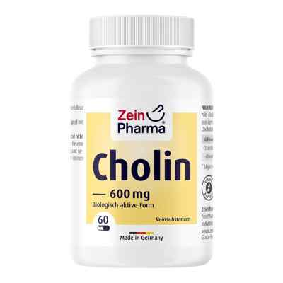 Cholin 600 mg rein aus Bitartrat veg.Kapseln 60 stk von Zein Pharma - Germany GmbH PZN 13475897