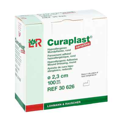 Curaplast Strips Sensitiv rund 2,3cm 100 stk von Lohmann & Rauscher GmbH & Co.KG PZN 07632921