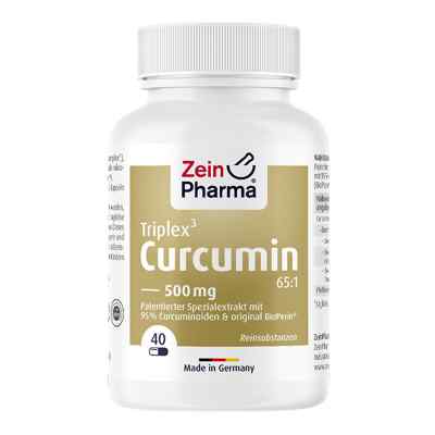 Curcumin-triplex3 500 mg/Kap.95% Curcumin+bioperin 40 stk von ZeinPharma Germany GmbH PZN 08405162