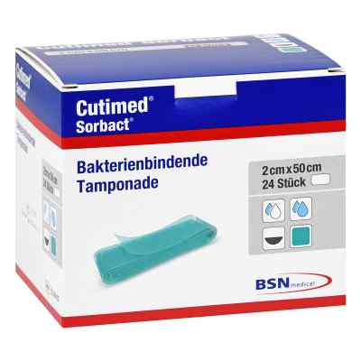Cutimed Sorbact Tamponaden 2x50 cm - B2B Medical 24 stk von B2B Medical GmbH PZN 12505946