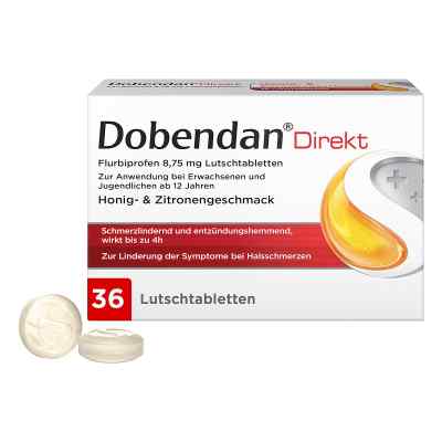 Dobendan Direkt Lutschtabletten gegen Halsschmerzen 36 stk von Reckitt Benckiser Deutschland GmbH PZN 16503513