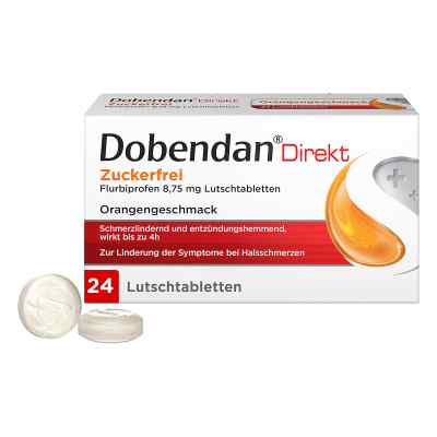 Dobendan Direkt Zuckerfrei Lutschtabletten gegen Halsschmerzen  24 stk von Reckitt Benckiser Deutschland GmbH PZN 10326895