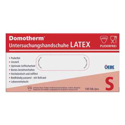 Domotherm Untersuchungshandschuhe Latex Unsteril Puderfrei S Bla 100 stk von Uebe Medical GmbH PZN 17247667