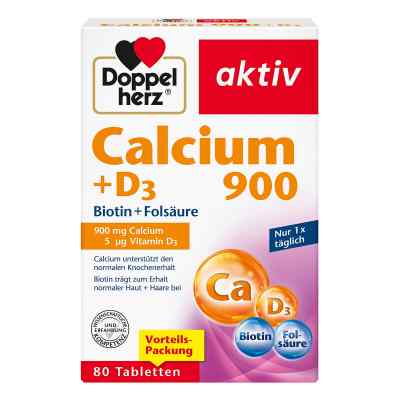 Doppelherz Calcium 900+d3 Tabletten 80 stk von Queisser Pharma GmbH & Co. KG PZN 18112981