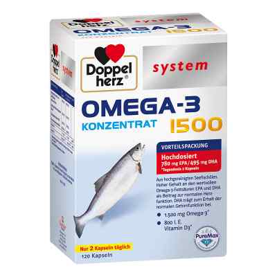 Doppelherz Omega-3 Konzentrat 1500 system Kapseln 120 stk von Queisser Pharma GmbH & Co. KG PZN 16226568