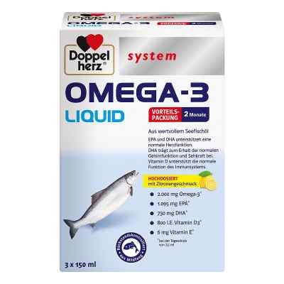 Doppelherz Omega-3 Liquid system 3X150 ml von Queisser Pharma GmbH & Co. KG PZN 16382707