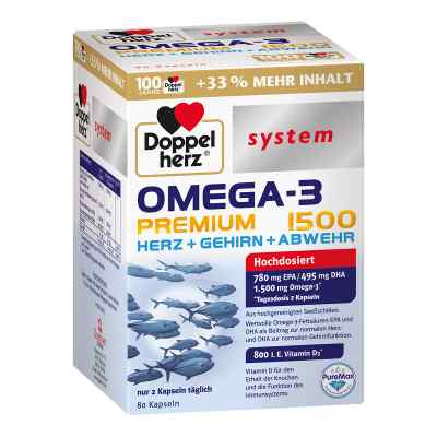 Doppelherz Omega-3 Premium 1500 System Kapseln 80 stk von Queisser Pharma GmbH & Co. KG PZN 16794143