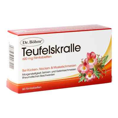 Dr. Böhm Teufelskralle 600 mg Filmtabletten 60 stk von APOMEDICA PHARMAZEUTISCHE PRODUK PZN 08200021
