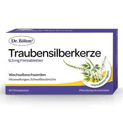 Dr. Böhm Traubensilberkerze 6,5 mg Filmtabletten 60 stk von APOMEDICA PHARMAZEUTISCHE PRODUKTE GMBH PZN 08200266