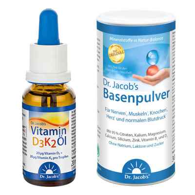 Dr. Jacob's Vitamin D3 K2 Öl + Dr. Jacob's Basenpulver Original 1 Pck von  PZN 08102691