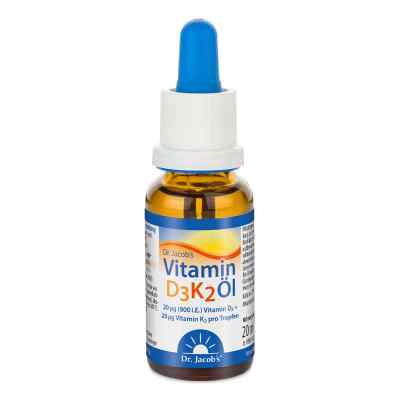 Dr. Jacob's Vitamin D3K2 Öl 800 IE/20 mcg D3+K2 640 Tropfen