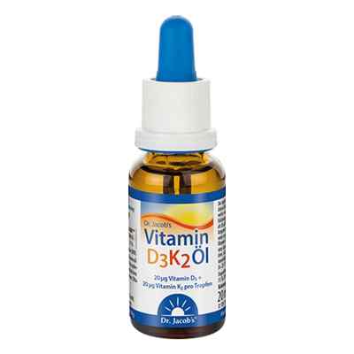 Dr. Jacob’s Vitamin D3K2 Öl D3 K2 640 Tropfen 20 ml von Dr.Jacobs Medical GmbH PZN 11360196