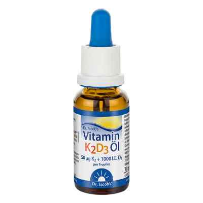 Dr. Jacob's Vitamin K2D3 Öl 1000 IE/50 mcg D3+K2 640 Tropfen 20 ml von Dr. Jacob's Medical GmbH PZN 17565574