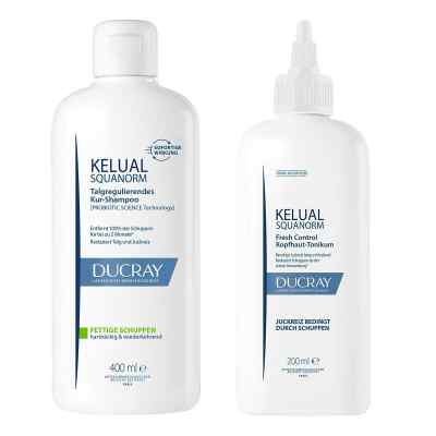 Ducray Shampoo Fettige Schuppen 400ml + Tonikum 200ml
