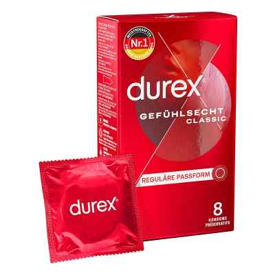 DUREX Gefühlsecht 8 hauchzarte Kondome für intensives Empfinden 8 stk von Reckitt Benckiser Deutschland Gm PZN 10404856
