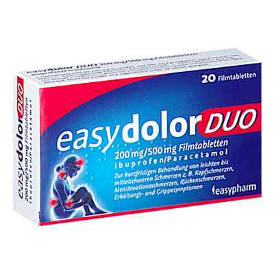 easydolor DUO 200 mg/500 mg Filmtabletten 20 stk von EASYPHARM OTC GMBH PZN 08201132
