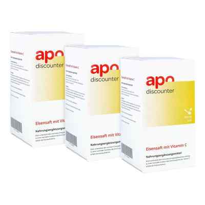 Eisensaft mit Vitamin B und C von apodiscounter 3x500 ml von apo.com Group GmbH PZN 08101871