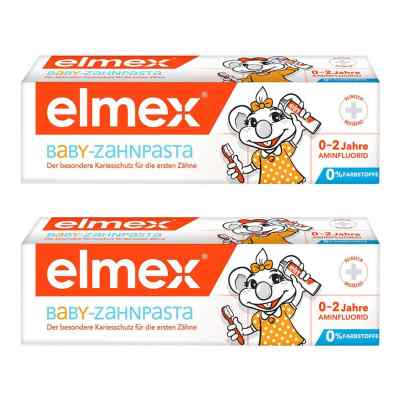 elmex Baby Zahnpasta Kariesschutz für Milchzähne 2x 50 g von CP GABA GmbH PZN 08102002