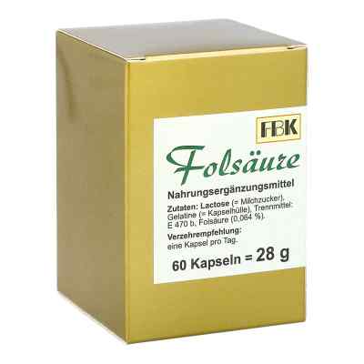 Folsäure Kapseln 60 stk von FBK-Pharma GmbH PZN 01581654