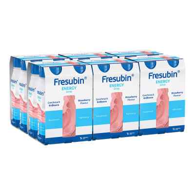 Fresubin Energy Drink Erdbeere Trinkflasche 6X4X200 ml von Fresenius Kabi Deutschland GmbH PZN 03692607