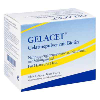 Gelacet Gelatinepulver mit Biotin im Beutel 21 stk von ALMIRALL HERMAL GmbH PZN 04143417