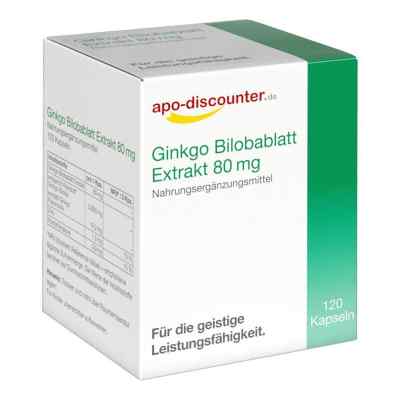 Ginkgo Bilobablatt Extrakt 80 mg Kapseln von apo-discounter 120 stk von Apologistics GmbH PZN 16705174