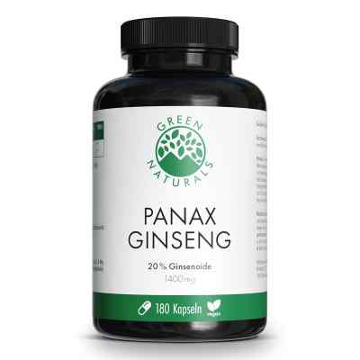 GREEN NATURALS Panax Ginseng 1400mg Kapseln vegan 180 stk von Heilpflanzenwohl GmbH PZN 18386773