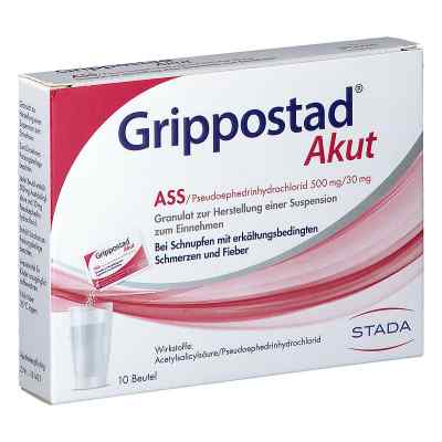 Grippostad Akut ASS/Pseudoephedrinhydrochlorid 500mg/30mg Granul 10 stk von STADA ARZNEIMITTEL GMBH          PZN 08200532