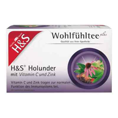 H&S Holunder mit Vitaminen C und Zink Filterbeutel 20X2.5 g von H&S Tee - Gesellschaft mbH & Co. PZN 17454337