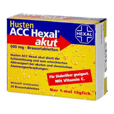 Husten ACC Hexal akut 600 mg 20 stk von HEXAL PHARMA GMBH   PZN 08200035